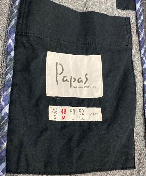 PAPAS（パパス）PAPAS (パパス) カバーオール グレー サイズ:Mの古着・服飾アイテム