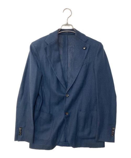 LARDINI（ラルディーニ）LARDINI (ラルディーニ) リネン混3Bアンコンジャケット ネイビー サイズ:44の古着・服飾アイテム