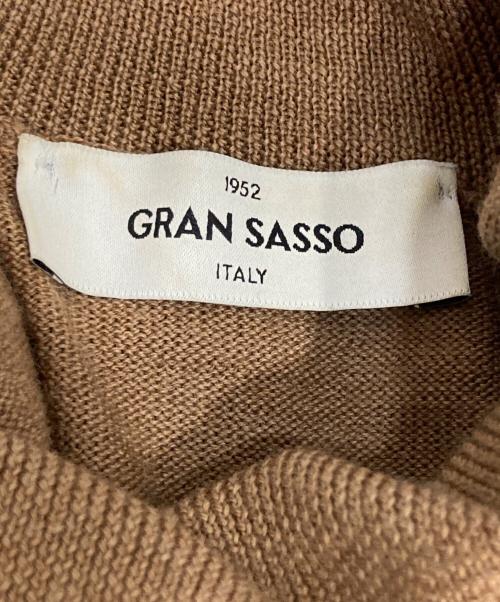 GRAN SASSO（グランサッソ）GRAN SASSO (グランサッソ) 12ゲージウールソリッドタートルネックニット ブラウン サイズ:48の古着・服飾アイテム