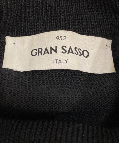 GRAN SASSO（グランサッソ）GRAN SASSO (グランサッソ) 12ゲージウールソリッドタートルネックニット ブラック サイズ:48の古着・服飾アイテム