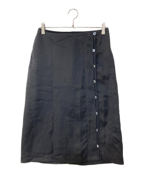 JIL SANDER（ジルサンダー）JIL SANDER (ジルサンダー) ラップスカート ブラック サイズ:34の古着・服飾アイテム
