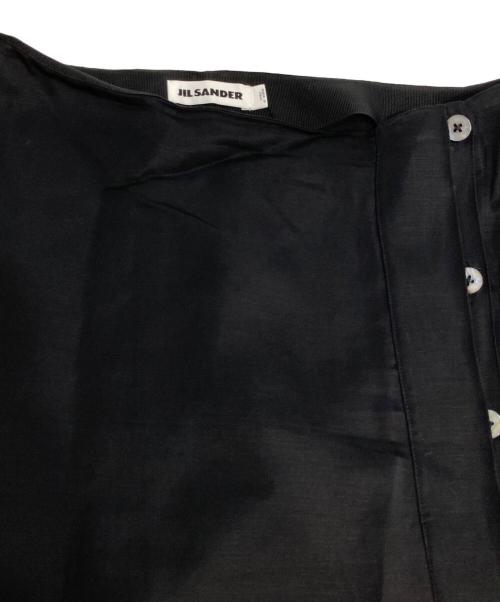 JIL SANDER（ジルサンダー）JIL SANDER (ジルサンダー) ラップスカート ブラック サイズ:34の古着・服飾アイテム