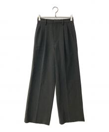 Spick and Span（スピック＆スパン）の古着「ダブルクロスツータックパンツ」｜グレー