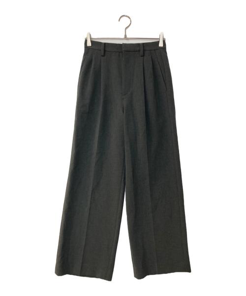 Spick and Span（スピック＆スパン）Spick and Span (スピック＆スパン) ダブルクロスツータックパンツ グレー サイズ:36の古着・服飾アイテム