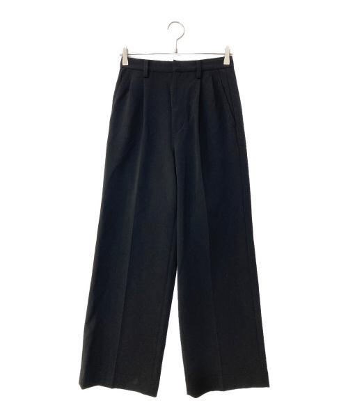 Spick and Span（スピック＆スパン）Spick and Span (スピック＆スパン) ダブルクロスツータックパンツ ブラック サイズ:36の古着・服飾アイテム