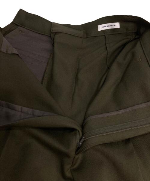 Open Sesame Club（オープンセサミクラブ）Open Sesame Club (オープンセサミクラブ) asymmetry wide pants アシンメトリーワイドパンツ グリーン サイズ:1の古着・服飾アイテム