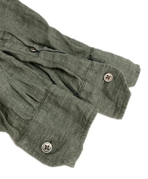 TOMORROW LAND（トゥモローランド）TOMORROW LAND (トゥモローランド) リネン セミワイドカラーシャツ カーキ サイズ:Sの古着・服飾アイテム