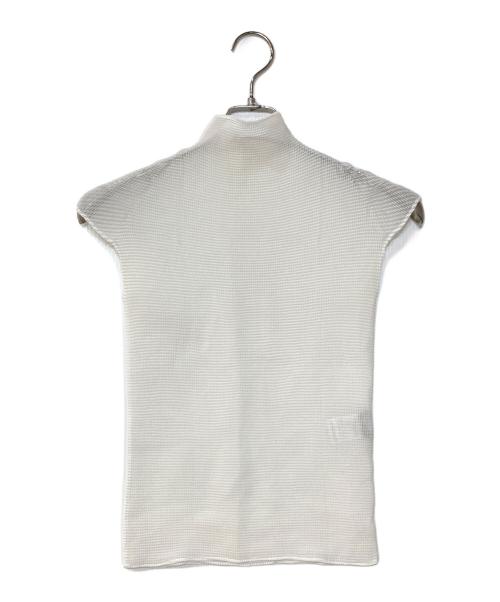 ISSEY MIYAKE（イッセイミヤケ）ISSEY MIYAKE (イッセイミヤケ) プリーツカットソー ホワイト サイズ:Mの古着・服飾アイテム