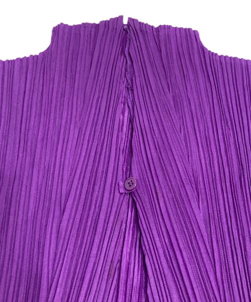 PLEATS PLEASE（プリーツプリーズ）PLEATS PLEASE (プリーツプリーズ) プリーツカーディガン パープル サイズ:3の古着・服飾アイテム