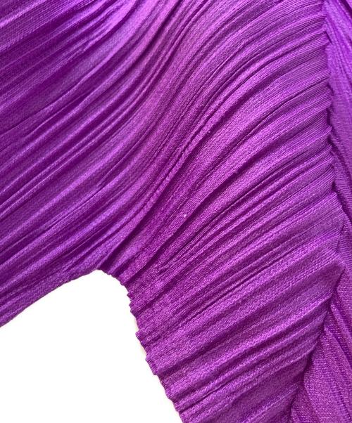 PLEATS PLEASE（プリーツプリーズ）PLEATS PLEASE (プリーツプリーズ) プリーツカーディガン パープル サイズ:3の古着・服飾アイテム