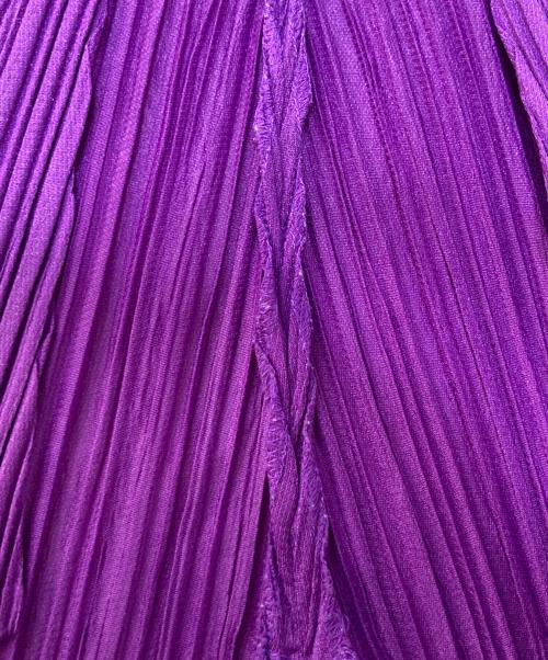 PLEATS PLEASE（プリーツプリーズ）PLEATS PLEASE (プリーツプリーズ) プリーツカーディガン パープル サイズ:3の古着・服飾アイテム
