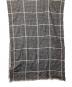 Y's (ワイズ) WOOL/SILK PLAID SCARF ブラック：12000円