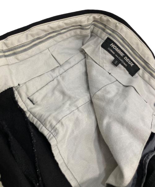 COMME des GARCONS HOMME DEUX（コムデギャルソン オム ドゥ）COMME des GARCONS HOMME DEUX (コムデギャルソン オム ドゥ) ウールモヘヤ スラックス ブラック サイズ:Sの古着・服飾アイテム
