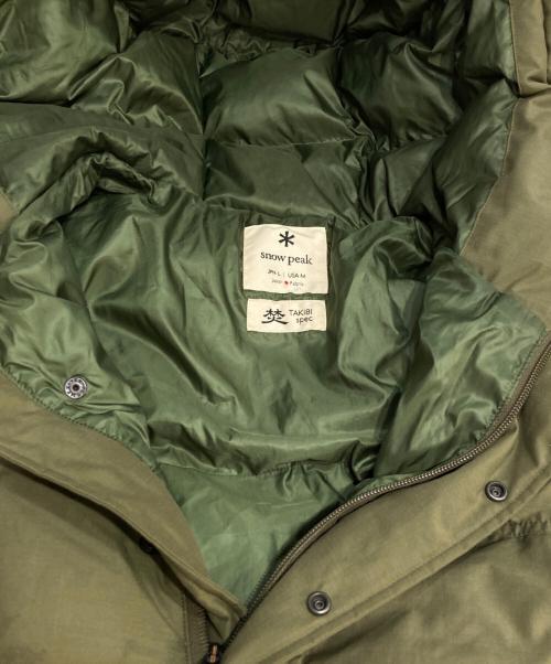 Snow peak（スノーピーク）Snow peak (スノーピーク) ダウンアノラックパーカー グリーン サイズ:Lの古着・服飾アイテム