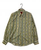 Searsシアーズ）の古着「総柄オープンカラーシャツ」｜グリーン