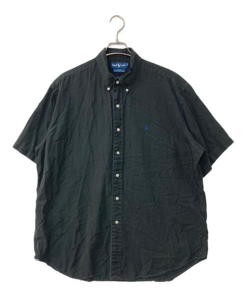 RALPH LAUREN（ラルフローレン）RALPH LAUREN (ラルフローレン) BLAKE コットンシルクシャツ ブラック サイズ:XLの古着・服飾アイテム