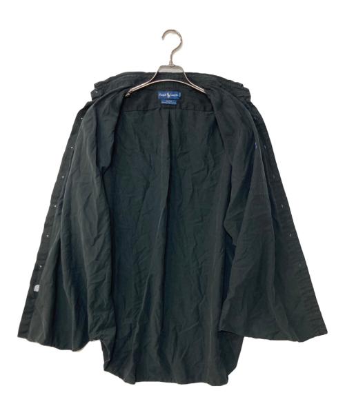 RALPH LAUREN（ラルフローレン）RALPH LAUREN (ラルフローレン) BLAKE コットンシルクシャツ ブラック サイズ:XLの古着・服飾アイテム