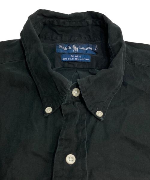 RALPH LAUREN（ラルフローレン）RALPH LAUREN (ラルフローレン) BLAKE コットンシルクシャツ ブラック サイズ:XLの古着・服飾アイテム