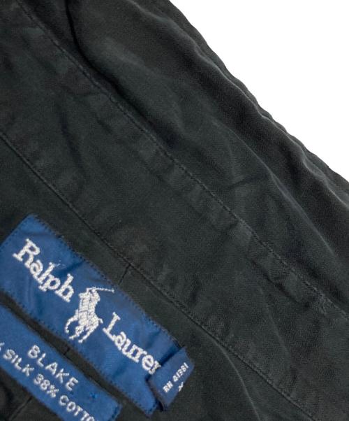 RALPH LAUREN（ラルフローレン）RALPH LAUREN (ラルフローレン) BLAKE コットンシルクシャツ ブラック サイズ:XLの古着・服飾アイテム