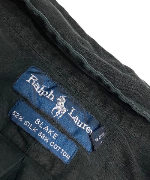 RALPH LAUREN（ラルフローレン）RALPH LAUREN (ラルフローレン) BLAKE コットンシルクシャツ ブラック サイズ:XLの古着・服飾アイテム