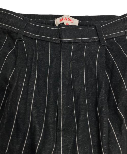 masu（エムエーエスユー）masu (エムエーエスユー) CLASSIC EASY TROUSERS ブラック サイズ:46の古着・服飾アイテム