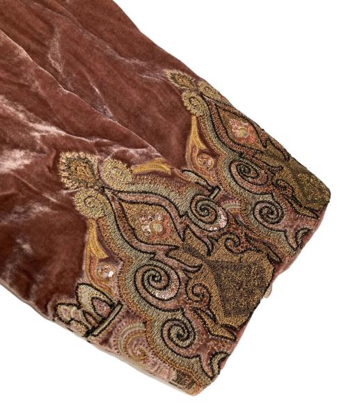 ETRO（エトロ）ETRO (エトロ) ペイズリー裏地ベロアコート ブラウン サイズ:38の古着・服飾アイテム
