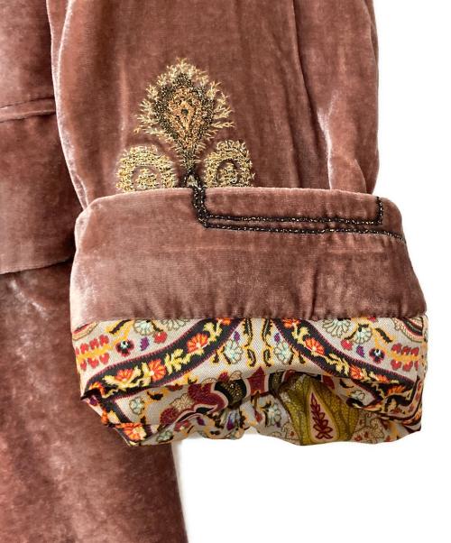 ETRO（エトロ）ETRO (エトロ) ペイズリー裏地ベロアコート ブラウン サイズ:38の古着・服飾アイテム