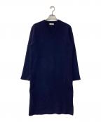 BALENCIAGAバレンシアガ）の古着「紺Vネックニットワンピース」｜ネイビー