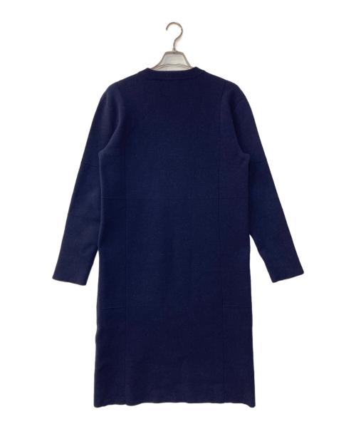 BALENCIAGA（バレンシアガ）BALENCIAGA (バレンシアガ) 紺Vネックニットワンピース ネイビー サイズ:36の古着・服飾アイテム