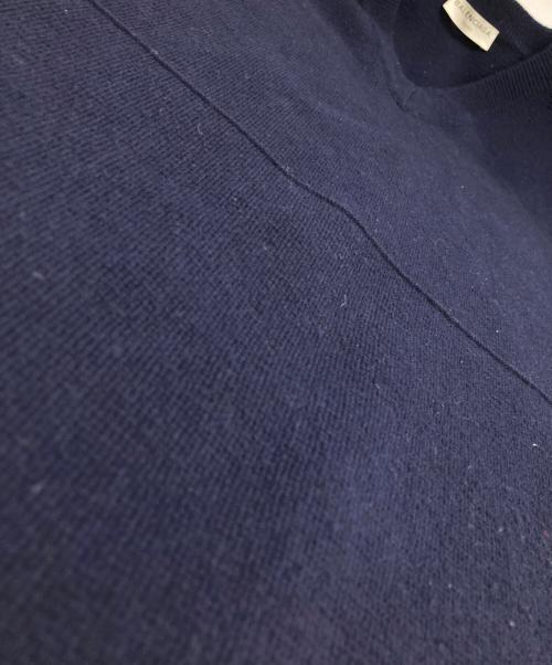 BALENCIAGA（バレンシアガ）BALENCIAGA (バレンシアガ) 紺Vネックニットワンピース ネイビー サイズ:36の古着・服飾アイテム
