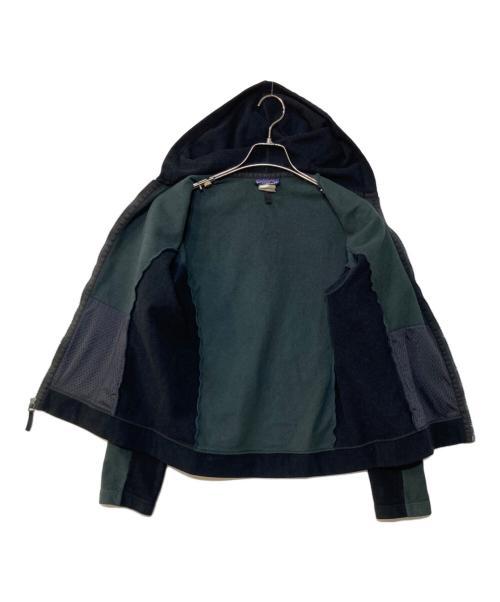 Patagonia（パタゴニア）Patagonia (パタゴニア) フリースジップフーディー グリーン×ブラック サイズ:Lの古着・服飾アイテム