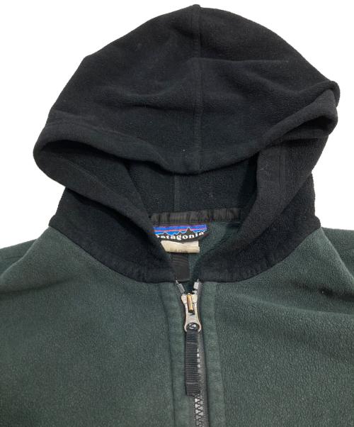 Patagonia（パタゴニア）Patagonia (パタゴニア) フリースジップフーディー グリーン×ブラック サイズ:Lの古着・服飾アイテム