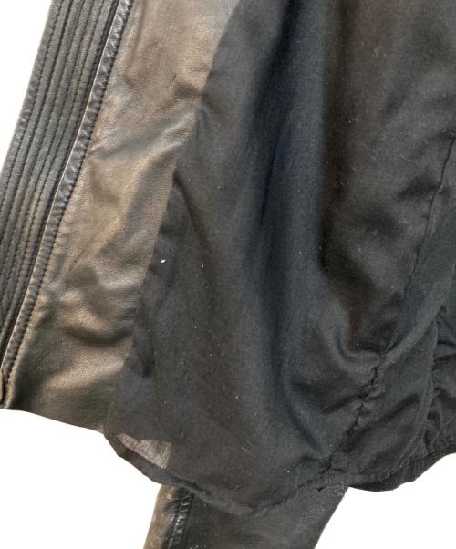 DIESEL Black Gold（ディーゼル ブラック ゴールド）DIESEL Black Gold (ディーゼル ブラック ゴールド) ラムレザーシングルライダースジャケット ブラック サイズ:46の古着・服飾アイテム