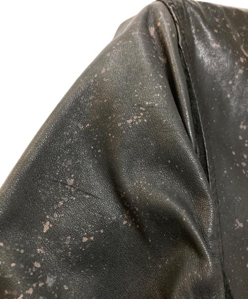 DIESEL Black Gold（ディーゼル ブラック ゴールド）DIESEL Black Gold (ディーゼル ブラック ゴールド) ラムレザーシングルライダースジャケット ブラック サイズ:46の古着・服飾アイテム