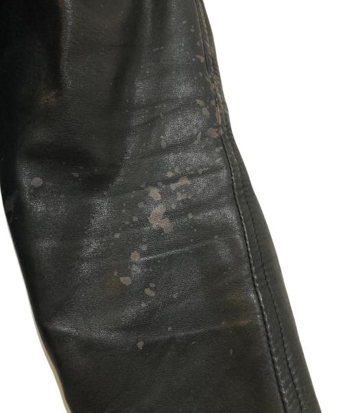 DIESEL Black Gold（ディーゼル ブラック ゴールド）DIESEL Black Gold (ディーゼル ブラック ゴールド) ラムレザーシングルライダースジャケット ブラック サイズ:46の古着・服飾アイテム