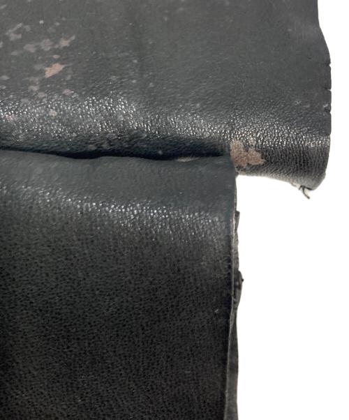 DIESEL Black Gold（ディーゼル ブラック ゴールド）DIESEL Black Gold (ディーゼル ブラック ゴールド) ラムレザーシングルライダースジャケット ブラック サイズ:46の古着・服飾アイテム