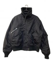 WTAPS（ダブルタップス）の古着「ボンバージャケット/ES / JACKET / NYLON. SATIN. CORDURA(R) / BLACK」｜ブラック