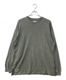 WTAPS（ダブルタップス）の古着「プレーティング天竺 顔料染めカットソー/SIGN-OD / LS / COTTON」｜グリーン