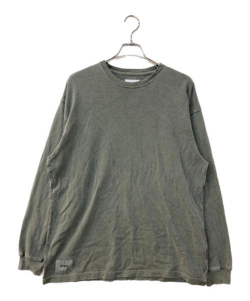 WTAPS（ダブルタップス）WTAPS (ダブルタップス) プレーティング天竺 顔料染めカットソー/SIGN-OD / LS / COTTON グリーン サイズ:02の古着・服飾アイテム