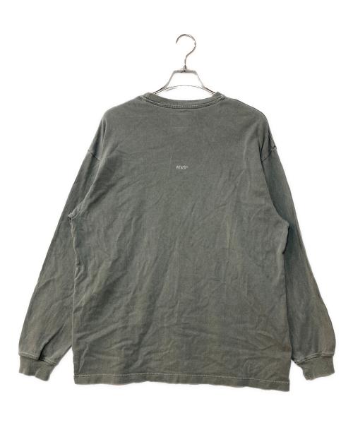 WTAPS（ダブルタップス）WTAPS (ダブルタップス) プレーティング天竺 顔料染めカットソー/SIGN-OD / LS / COTTON グリーン サイズ:02の古着・服飾アイテム