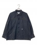 WTAPSダブルタップス）の古着「リップストップコットン ミリタリーシャツジャケット/JMOD 02 / LS / COTTON. RIPSTOP」｜ブラック