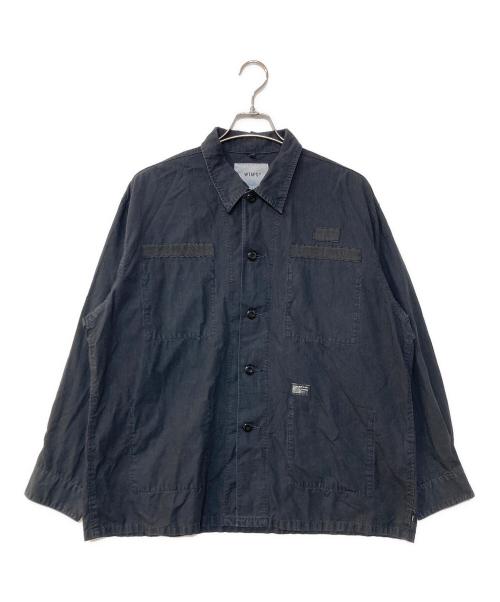 WTAPS（ダブルタップス）WTAPS (ダブルタップス) リップストップコットン ミリタリーシャツジャケット/JMOD 02 / LS / COTTON. RIPSTOP ブラック サイズ:02の古着・服飾アイテム