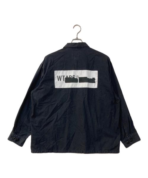 WTAPS（ダブルタップス）WTAPS (ダブルタップス) リップストップコットン ミリタリーシャツジャケット/JMOD 02 / LS / COTTON. RIPSTOP ブラック サイズ:02の古着・服飾アイテム
