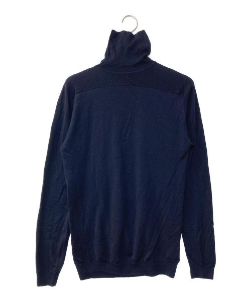 JOHN SMEDLEY（ジョンスメドレー）JOHN SMEDLEY (ジョンスメドレー) メリノウールタートルネックニット ネイビー サイズ:Mの古着・服飾アイテム