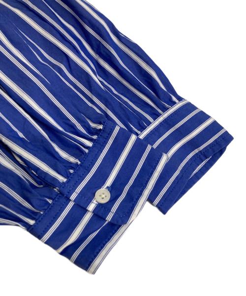 seesew（シーソー）seesew (シーソー) FAKE BLOCKING OVER SHIRT/フェイクブロッキングオーバーシャツ ブルー×オリーブ サイズ:Mの古着・服飾アイテム