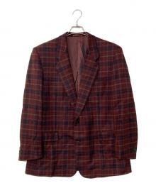 Yves Saint Laurent（イヴサンローラン）の古着「80s プレイドチェック テーラードジャケット」｜ボルドー