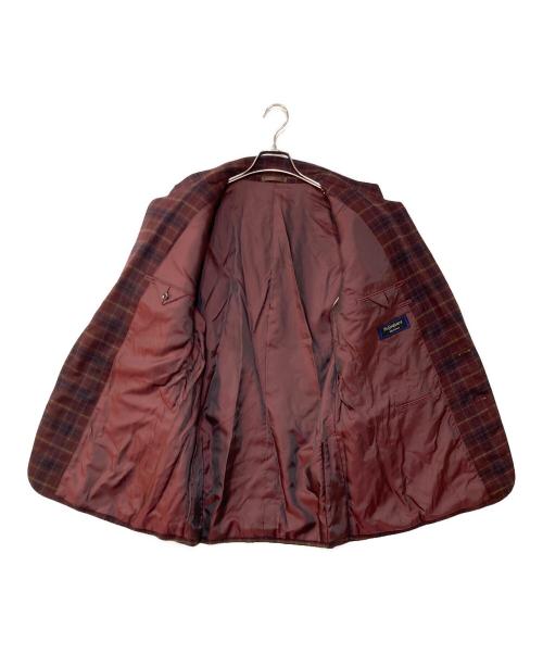 Yves Saint Laurent（イヴサンローラン）Yves Saint Laurent (イヴサンローラン) 80s プレイドチェック テーラードジャケット ボルドー サイズ:C-100 W-90 T-180の古着・服飾アイテム