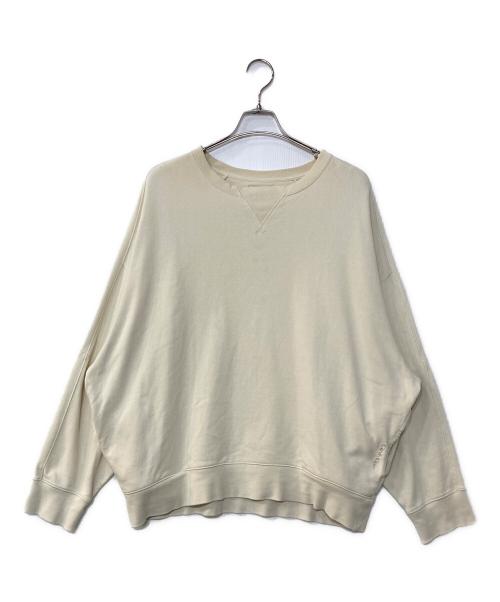 Calvin Klein（カルバンクライン）Calvin Klein (カルバンクライン) オーバーサイズクルーネックスウェット アイボリー サイズ:Mの古着・服飾アイテム