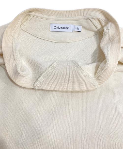 Calvin Klein（カルバンクライン）Calvin Klein (カルバンクライン) オーバーサイズクルーネックスウェット アイボリー サイズ:Mの古着・服飾アイテム