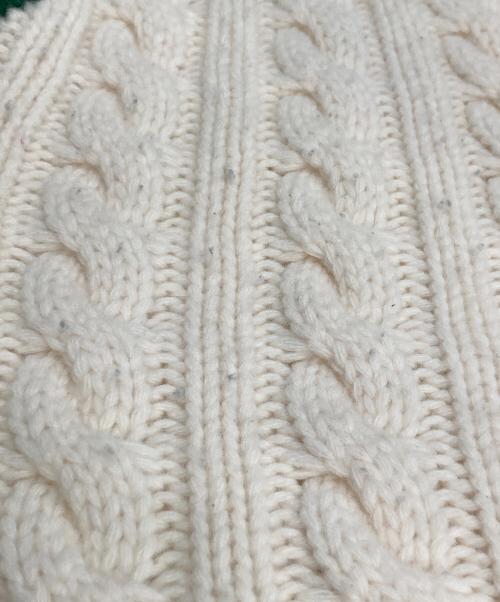MONCLER GENIUS（モンクレール ジーニアス）MONCLER GENIUS (モンクレール ジーニアス) Palm Angels (パーム エンジェルス) ケーブルVネックニット ホワイト サイズ:XSの古着・服飾アイテム